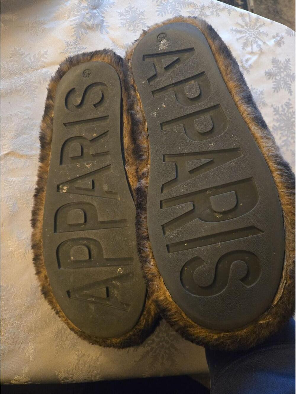Apparis Leopard Print Faux Fur Slippers EU 40 - Picture 2 of 5
